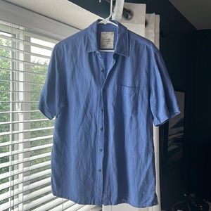 Men’s short sleeve casual linen shirt